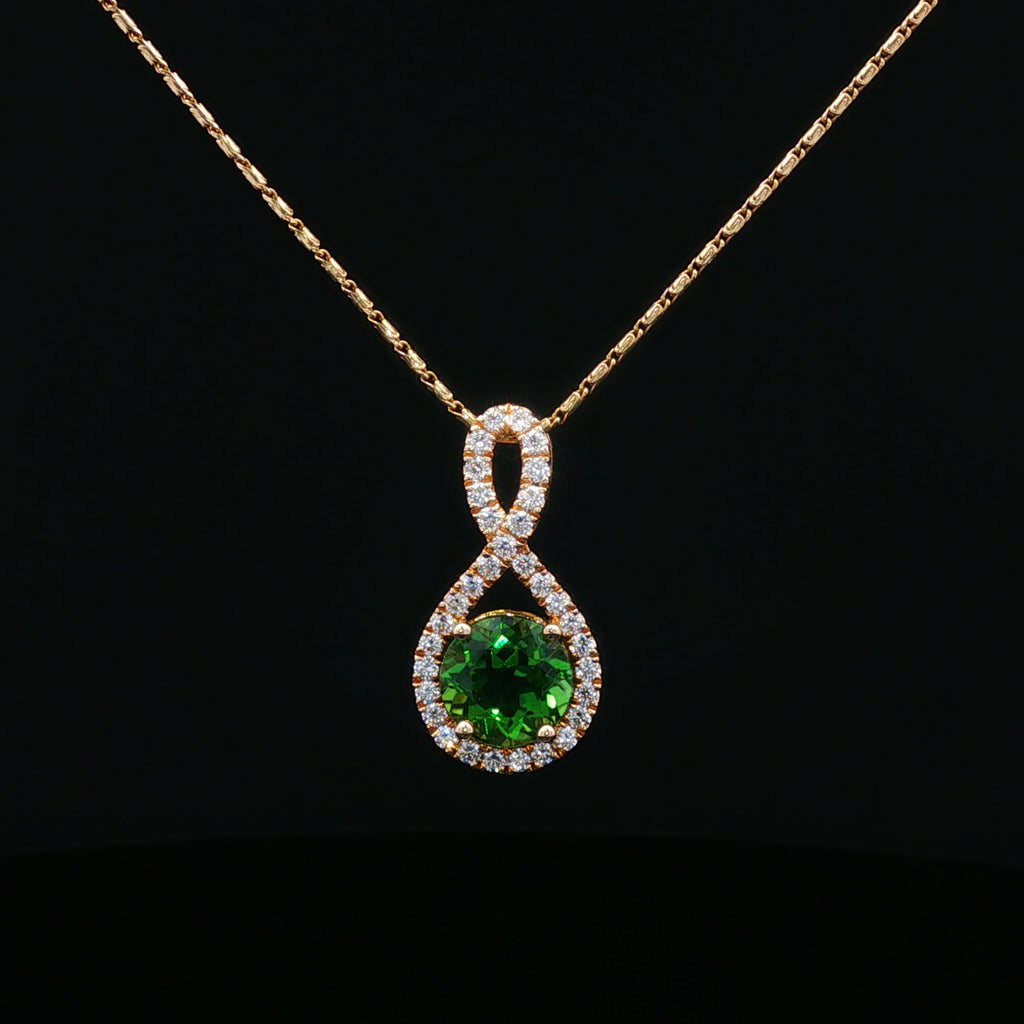 14kt Yellow Gold Chrome Tourmaline Pendant (Pendant only)
