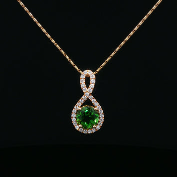 14kt Yellow Gold Chrome Tourmaline Pendant (Pendant only)