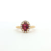14kt Yellow Gold Pink Tourmaline and Diamond Ring