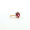 14kt Yellow Gold Pink Tourmaline and Diamond Ring
