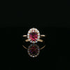 14kt Yellow Gold Pink Tourmaline and Diamond Ring
