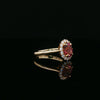 14kt Yellow Gold Pink Tourmaline and Diamond Ring