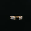 18kt Yellow Gold Round and Baguette Diamond Band