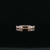 18kt Yellow Gold Round and Baguette Diamond Band