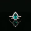 14kt White Gold Lagoon Tourmaline and Diamond Ring