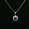 14kt White Gold Sapphire and Diamond Pendant (Pendant Only)