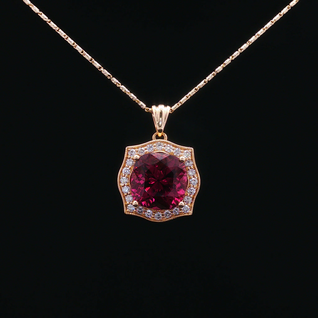 14kt Yellow Gold Rubellite Pendant (Pendant Only)