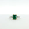 18kt Two-Toned Emerald and Diamond Ring