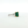 18kt Two-Toned Emerald and Diamond Ring
