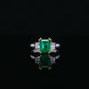 18kt Two-Toned Emerald and Diamond Ring