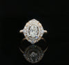 14kt Yellow Gold Oval Diamond Halo Engagement Ring