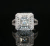 14kt White Gold Diamond Halo Ring