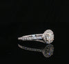 14kt White Gold Diamond Halo Engagement Ring