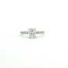 14Kt White Gold Oval Diamond Engagement Ring