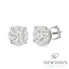 14kt White Gold Diamond Illusion Ear Studs (1.00ct)