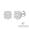 14kt White Gold Illusion Ear Studs (1.00ct Tw)