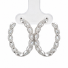 14kt White Gold Diamond Hoop Earrings