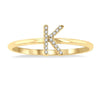 10kt Yellow Gold Initial Stackable Ring "K"