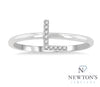 10kt White Gold Initial Stackable Ring "L"