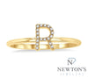 10kt Yellow Gold Initial Stackable Ring "R"