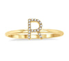 10kt Yellow Gold Initial Stackable Ring "R"