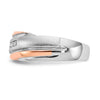 10kt White & Rose Gold Diamond Gents Band (0.16ct Tw)