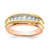 10kt Yellow & Rose Gold Diamond Gents Band (0.50ct Tw)