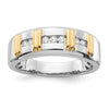 10kt White & Yellow Gold Diamond Gents Band (015ct Tw)