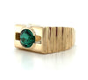 Estate 14kt Yellow Gold Green Spinel Gents Ring