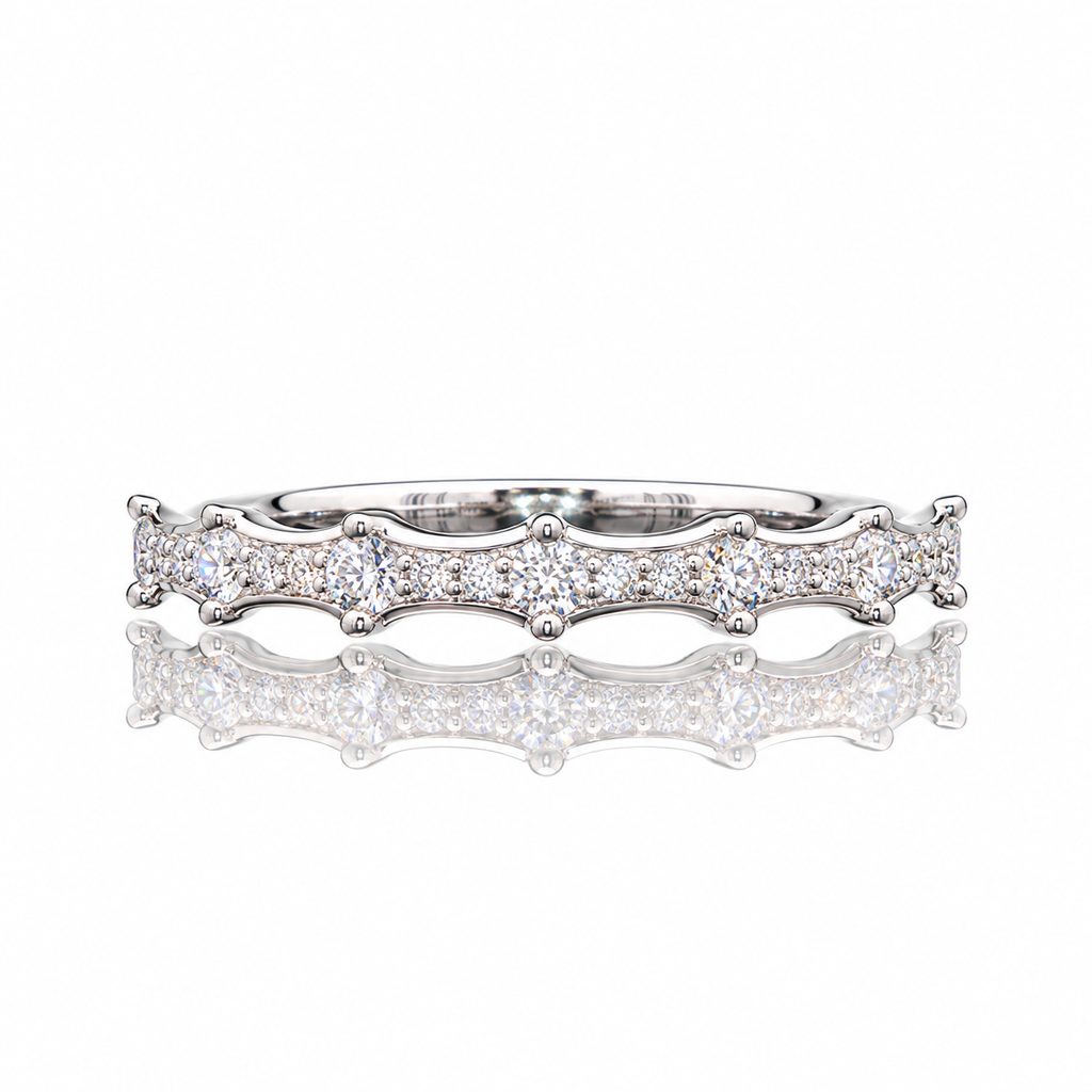 18kt White Gold Diamond Band