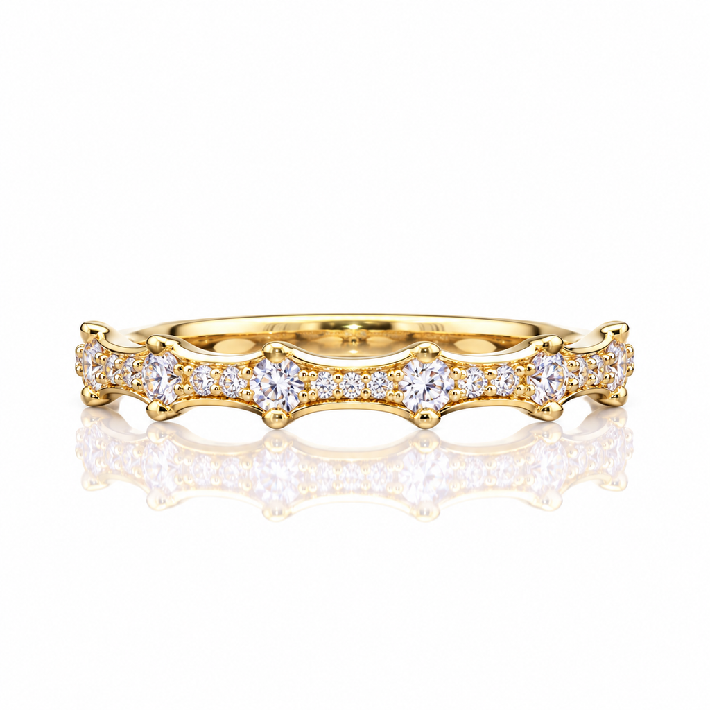 18kt Yellow Gold Diamond Band