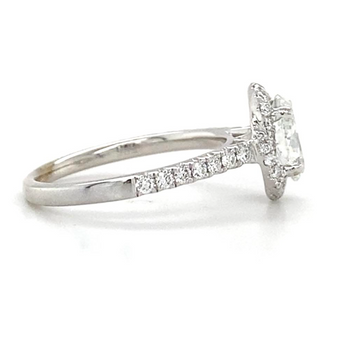 14kt White Gold Halo Engagement Ring