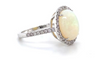 14kt White Gold Australian Opal Ring