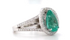 18kt White Gold Pear Shaped Emerald Ring