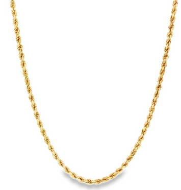 14kt Yellow Gold Rope Chain Necklace