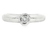 14kt White Gold Estate Bezel Set Diamond Ring