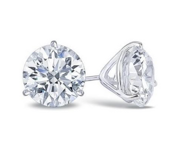 14kt White Gold Martini Diamond Stud Earrings