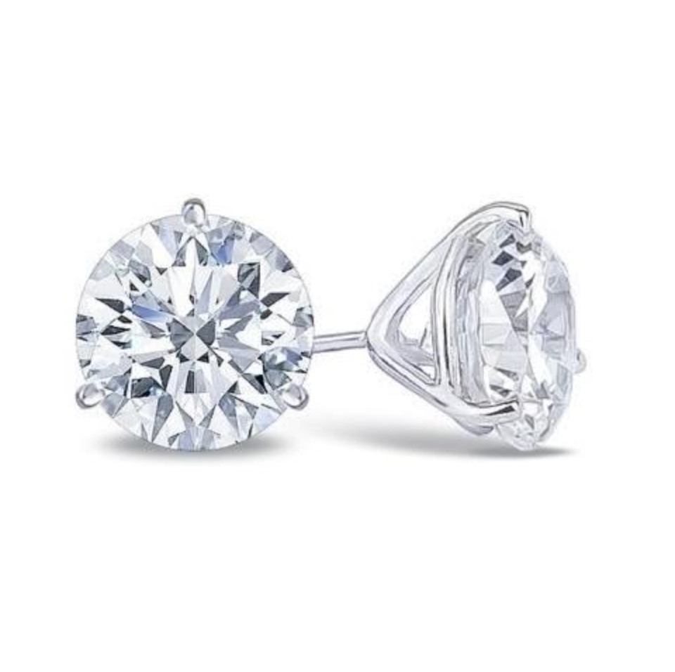 14kt White Gold Martini Diamond Stud Earrings
