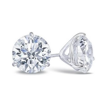 14kt White Gold Martini Diamond Stud Earrings