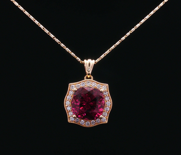 14kt Yellow Gold Rubellite Pendant (Pendant Only)
