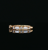 18kt Yellow Gold Round and Baguette Diamond Band