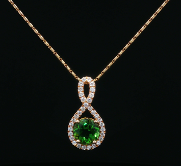 14kt Yellow Gold Chrome Tourmaline Pendant (Pendant only)