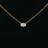 18kt Yellow Gold Marquise Diamond Solitaire Necklace