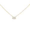 18kt Yellow Gold Marquise Diamond Solitaire Necklace
