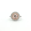 14kt Two-Tone Pink Diamond Double Halo Ring