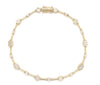 14kt Yellow Gold Mixed Shape Bezel Set Diamond Bracelet (1.20ct)