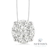 14kt White Gold Diamond Illusion Pendant with Chain (0.12ct)