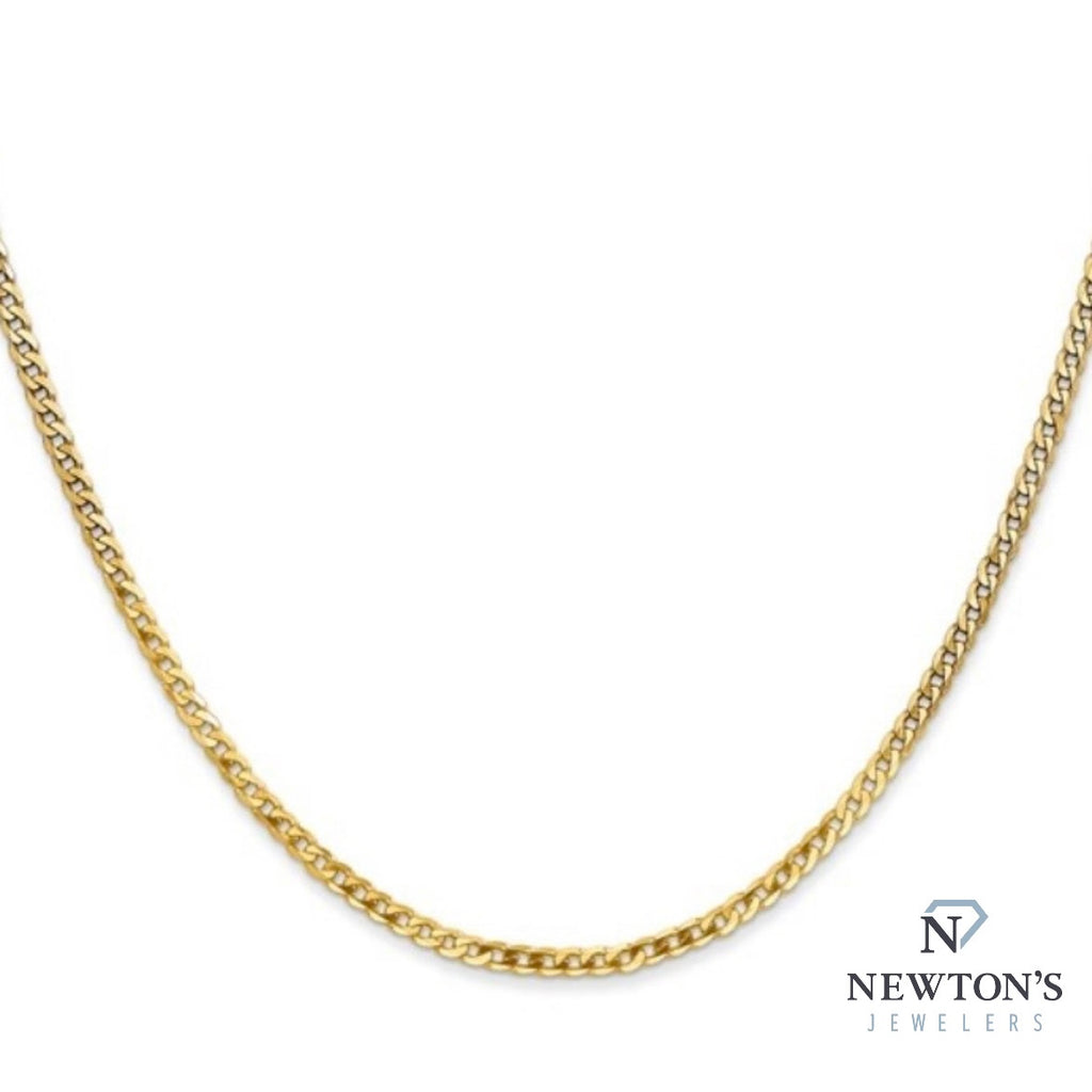 14kt Yellow Gold 18" Curb Chain (2.2mm)