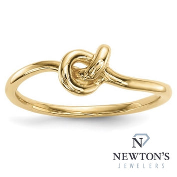 14kt Yellow Gold Organic Shaped Knot Fashion Ring