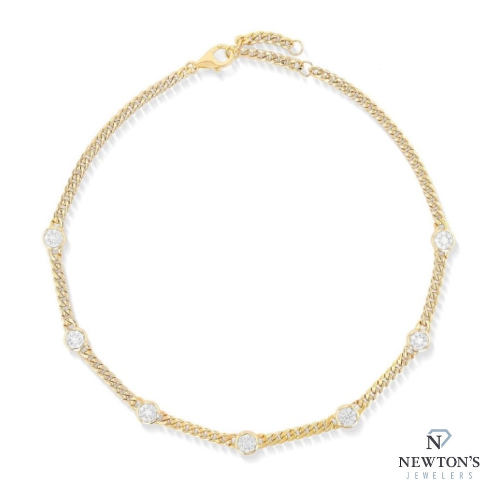 18kt Yellow Gold Couture Diamond Illusion Adjustable Necklace